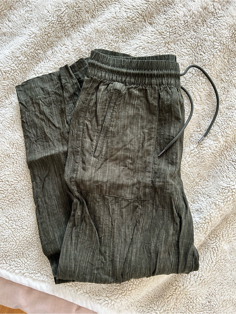 Athleta Retreat High Rise Linen Pants - Picture 1 of 5